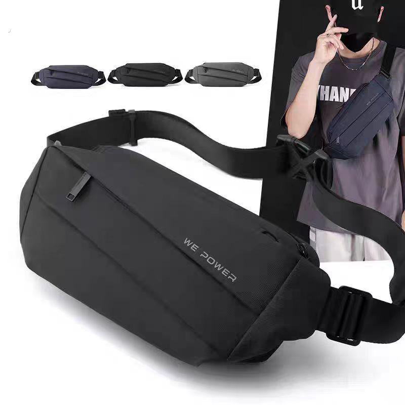 Men's Waterproof Crossbody Waist Bag - Large Capacity, Multifunctional for Outdoor Running