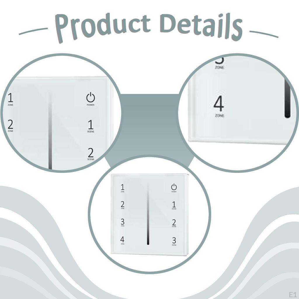 LED Dimmer Switch Lighting Control Modern Wall Plate Included 4 Way Rocker Light for