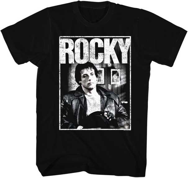 

Rocky Balboa T-Shirt New Licensed 034; Rocky Sitting 034; Black 100% Cotton SM5XL Unisex T-Shirt XXXL