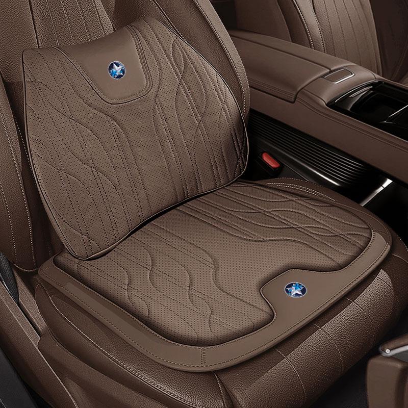 Venucia Car Neck and Lumbar Support Cushion - Memory Foam Comfort Headrest Pillow