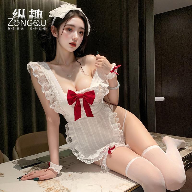 Sexy Lingerie Sexy Lace Seduction Maid Outfit Free Pure Desire Bow Passion Maid Uniform 6430