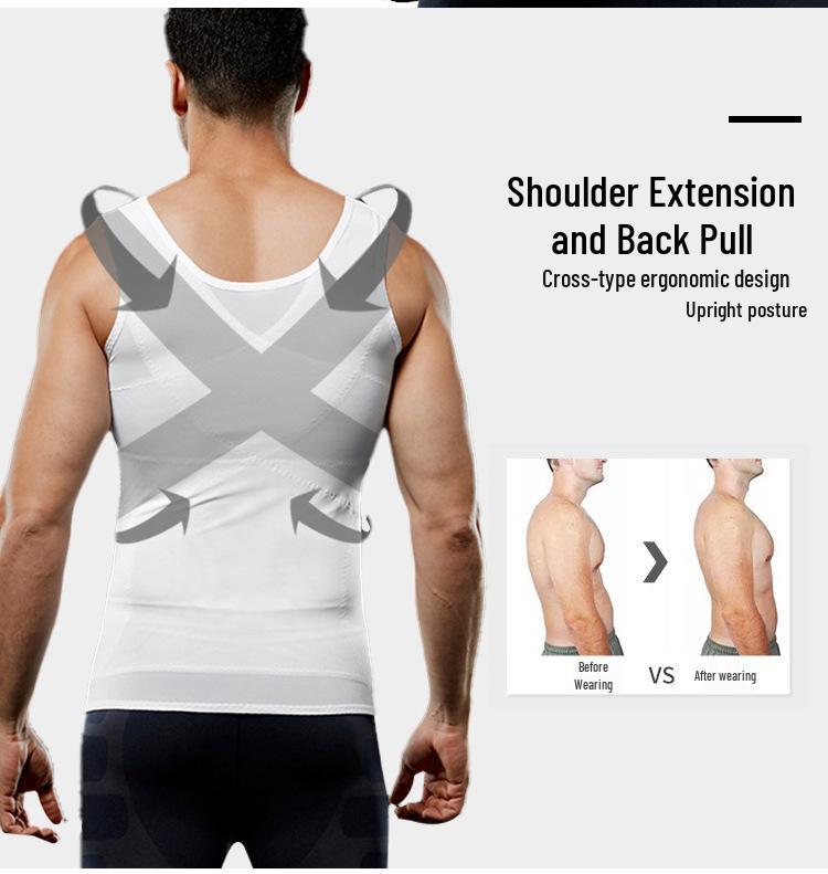 Breathable Chest Binder Men's Tummy Control Tight Vest Shapewear