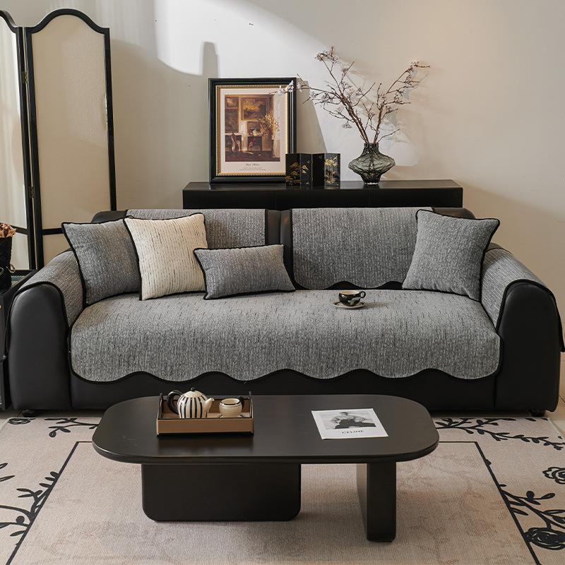 New Special-Shaped Sofa Cushion, Universal In All Seasons, Non-Slip And Dirt-Resistant Seat Cushion, Retro Green Sofa Cover Cover Cloth Towel