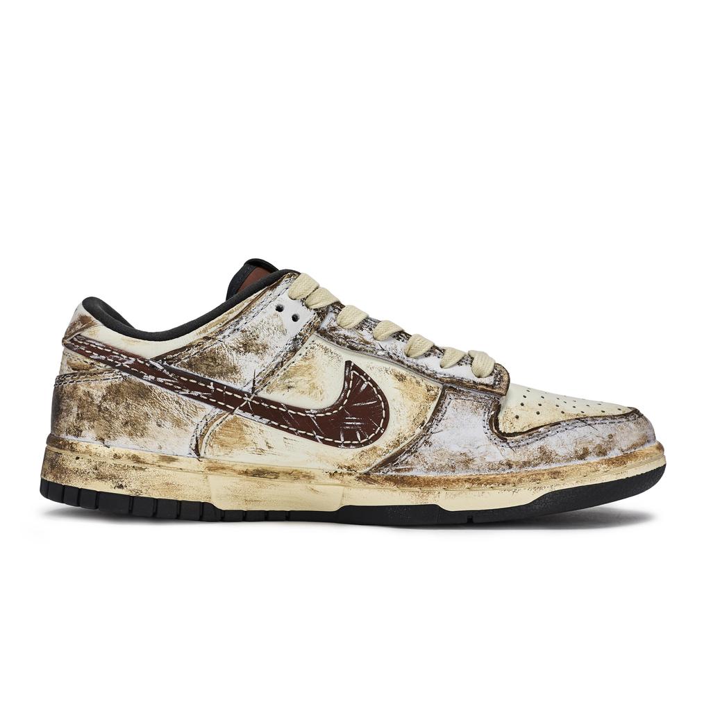 Nike Dunk REGO Hot Dog, Corrosion Wasteland Cushioning Low top Skateboard Shoes Men's Black Beige Brown IM6670-202(Team1189-)