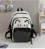 Schoolbag Japanese ins cute cat backpack pain bag transparent large-capacity schoolbag versatile casual shoulder bag