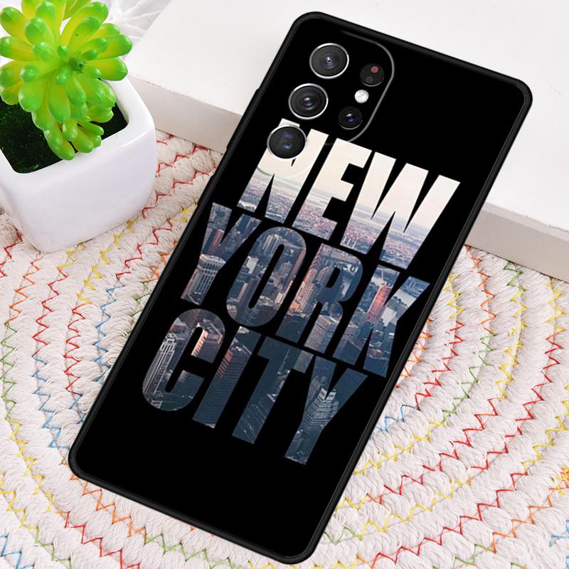 NEW YORK AMERICAN CITY Silicone Phone Case For Samsung Galaxy note 10 pro S26 S25 S24 S23 S22 S21 Plus S25Ultra Capa Cover