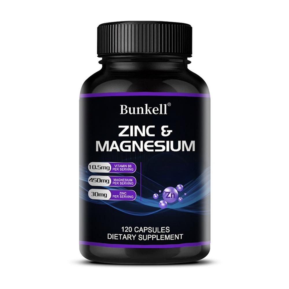 

Zinc And Magnesium Dietary Supplement, With Vitamin B6, Black Pepper Fruit Extract 120 Capsules
