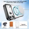 Crystal Clear Magnetic Phone Case With Anti Slip Texture Raised Camera Protection Compatible With iPhone 12 To 17 Pro Max Wireless Charging Support