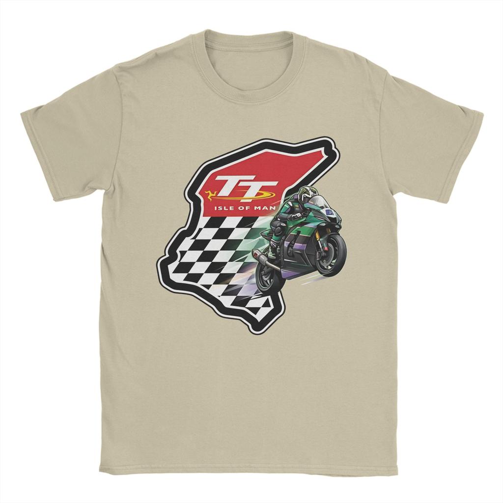 Motorcycle Sport Isle of Unisex TT Races Cotton TShirt For Unisex Beach Streetwear TShirts Harajuku Tees Oversized Pattern Clothing