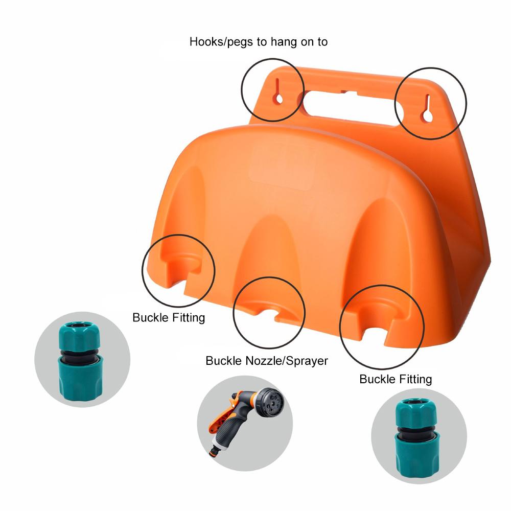 Gartenschlauchhalter Stabiler an der Wand montierter Schlauchaufhänger Robuster Wasserschlauch Bewässerungswerkzeuge Organizer für den Garten