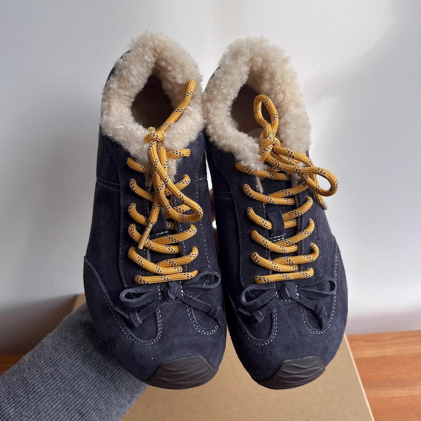 Women s Lace-up Lightweight Comfortable Thick Sole Cold Warm Padded Snow Boots Non-slip Wear Casual Outdoor Sports Cotton Boots 35 синий 6100₽