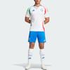 Adidas Italy 24 Away Shorts Logo Print Color Block Elastic Waist Straight Leg Football Pants Fan Edition Men Shorts Blue IQ0486