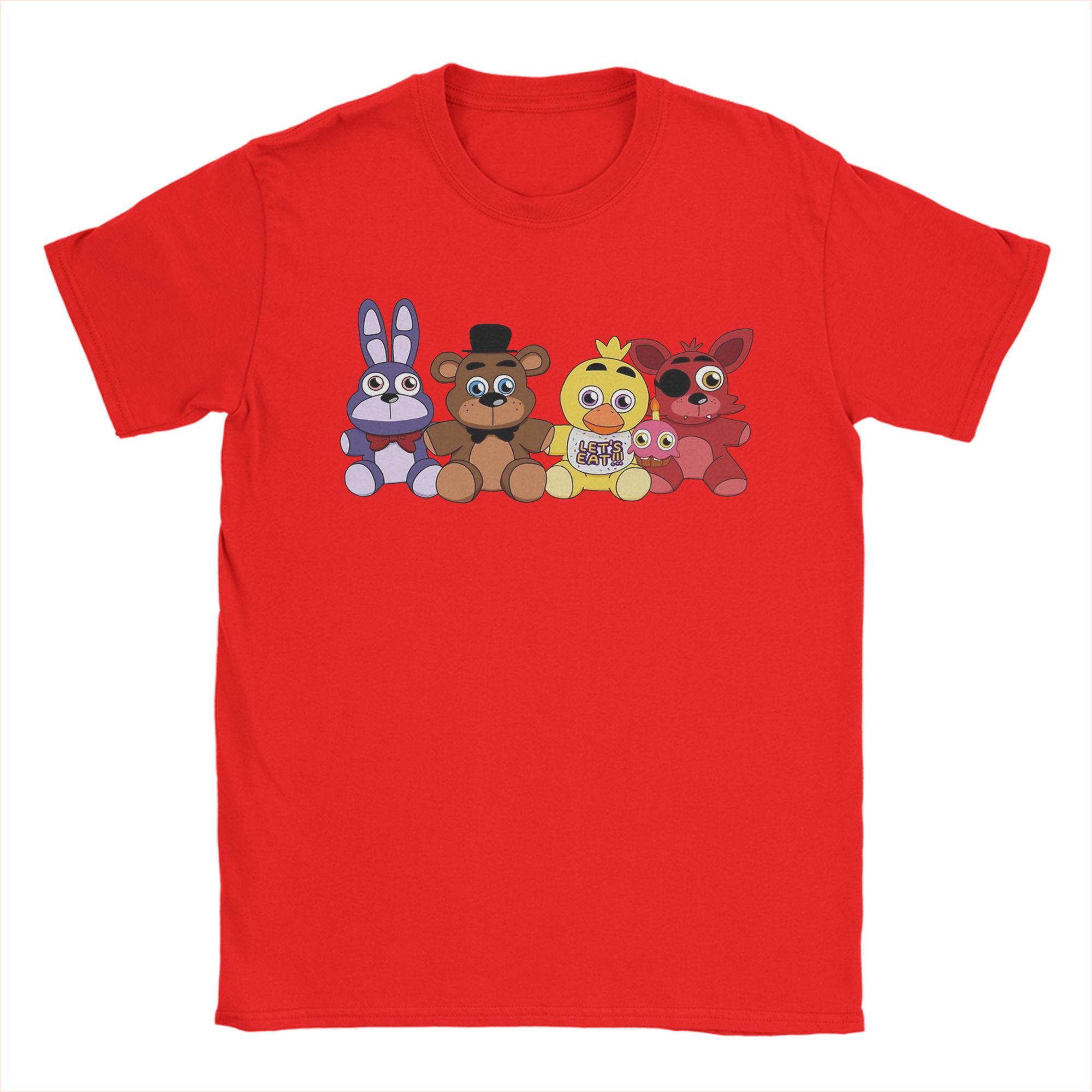 

Mens TShirts Freddyed Bonnie Game plushie gang Pure Cotton Tee Shirt Short Sleeve T Shirt Round Collar Clothes Gift Idea S