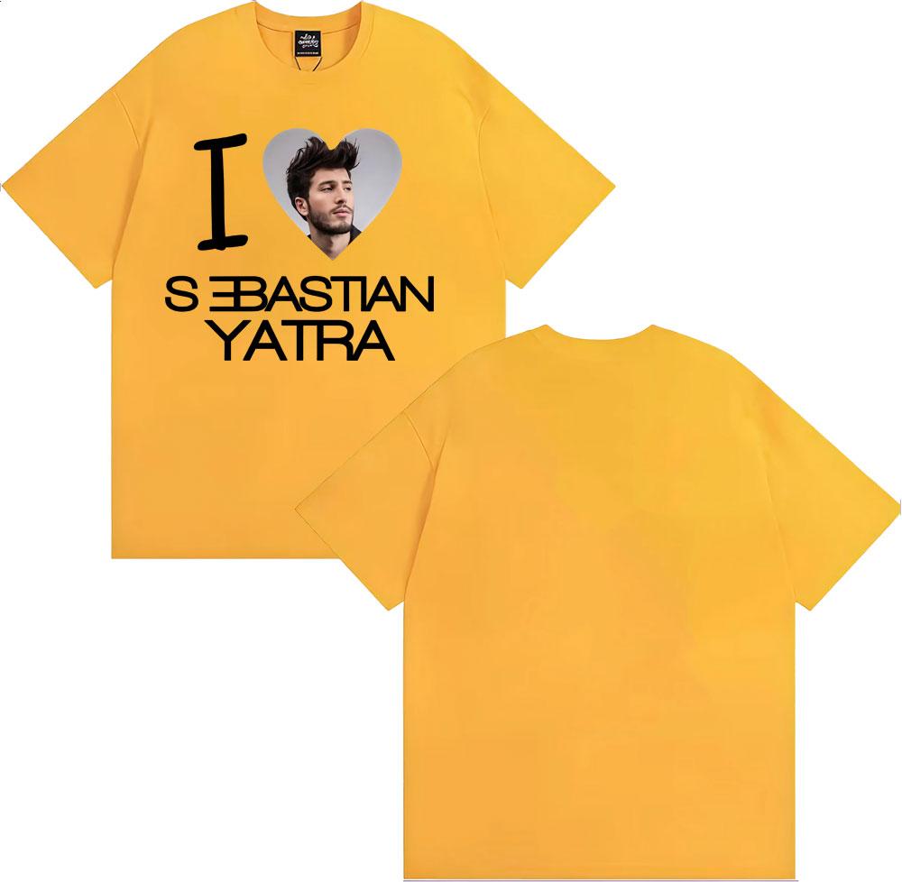 

I Love Sebastian Yatra Singer T Shirts Men s Clothing Fashion Trend Short Sleeve T-shirt Unisex High Quality 100% Cotton T Shirt XL