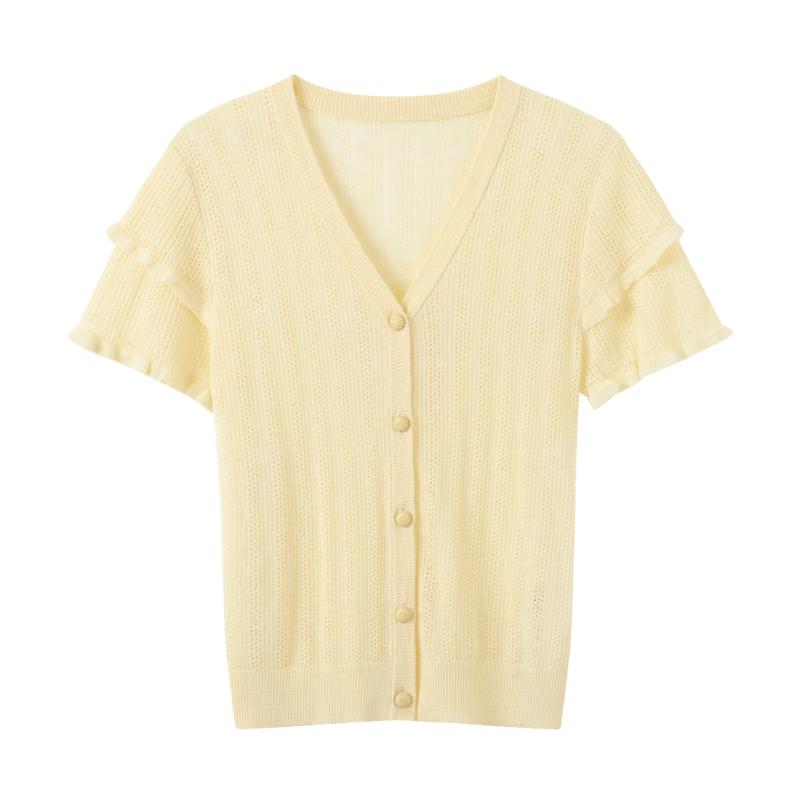 Betu Women s Hollow Knit Cardigan M