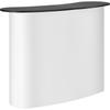 Draagbare Beurspodiumtafel, 130 cm x 46,5 cm x 95 cm, Display Tentoonstellingsbalie Stand Kraam Beur met Wand, Opvouwbare Promotie Retail Bartafel
