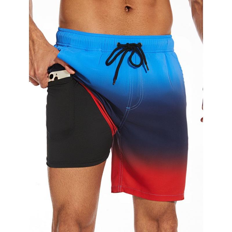 GD summer new men's shorts fashion vacation pants men's four corners milk silk lining