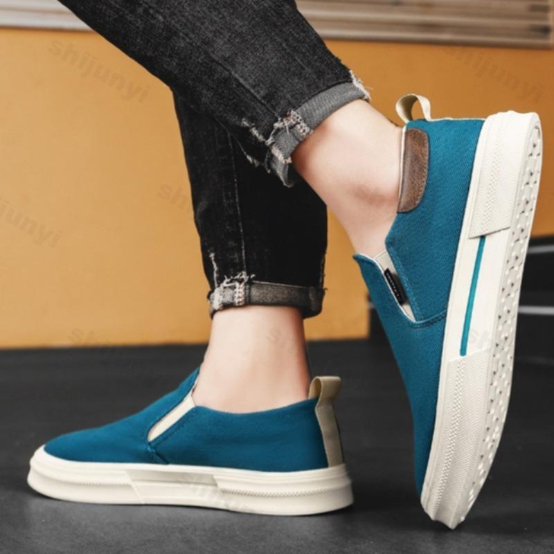Fashion 2025 Summer New Mesh Breathable Fashion Trend Casual Canvas Single Shoes for Men  Comfortable Versatile Low Top Slip on Sneakers