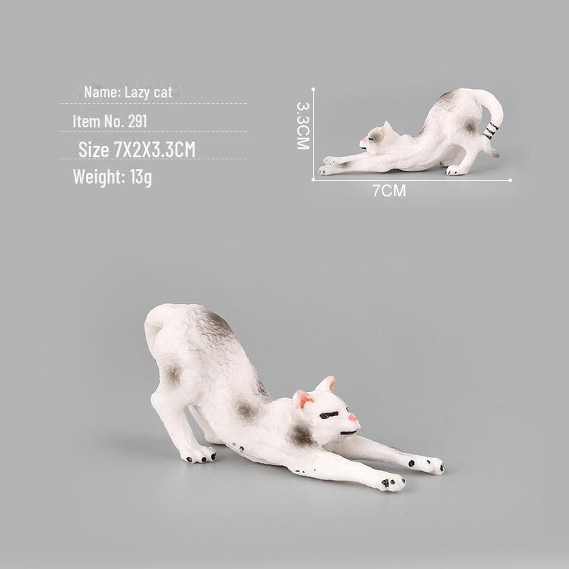 Seashell Cat Figurine: Realistic Kitten Toy Model