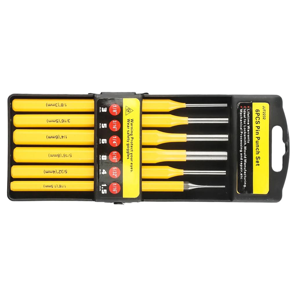 High Quality Hot Sale Drive Punch Set Drill Chisel Carpenters Pin Removing Replacement 6pcs Accessories Centering