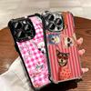 Chihuahua Puppy Teacup Dog Plating Phone Case For Iphone 16 17 Pro Max Air 16E 14 15 Plus 12 13 Mini Anti-Fall Airabag Cover