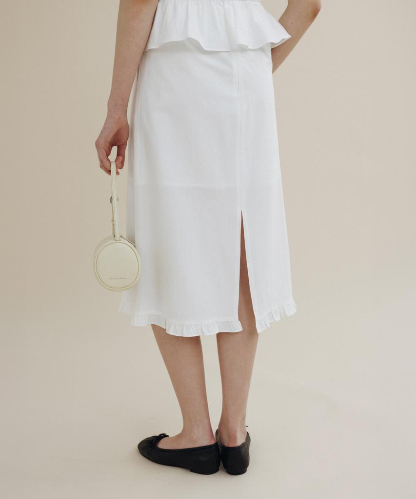Manggomaenipeullijeu Elra Frill Skirt_Ivory