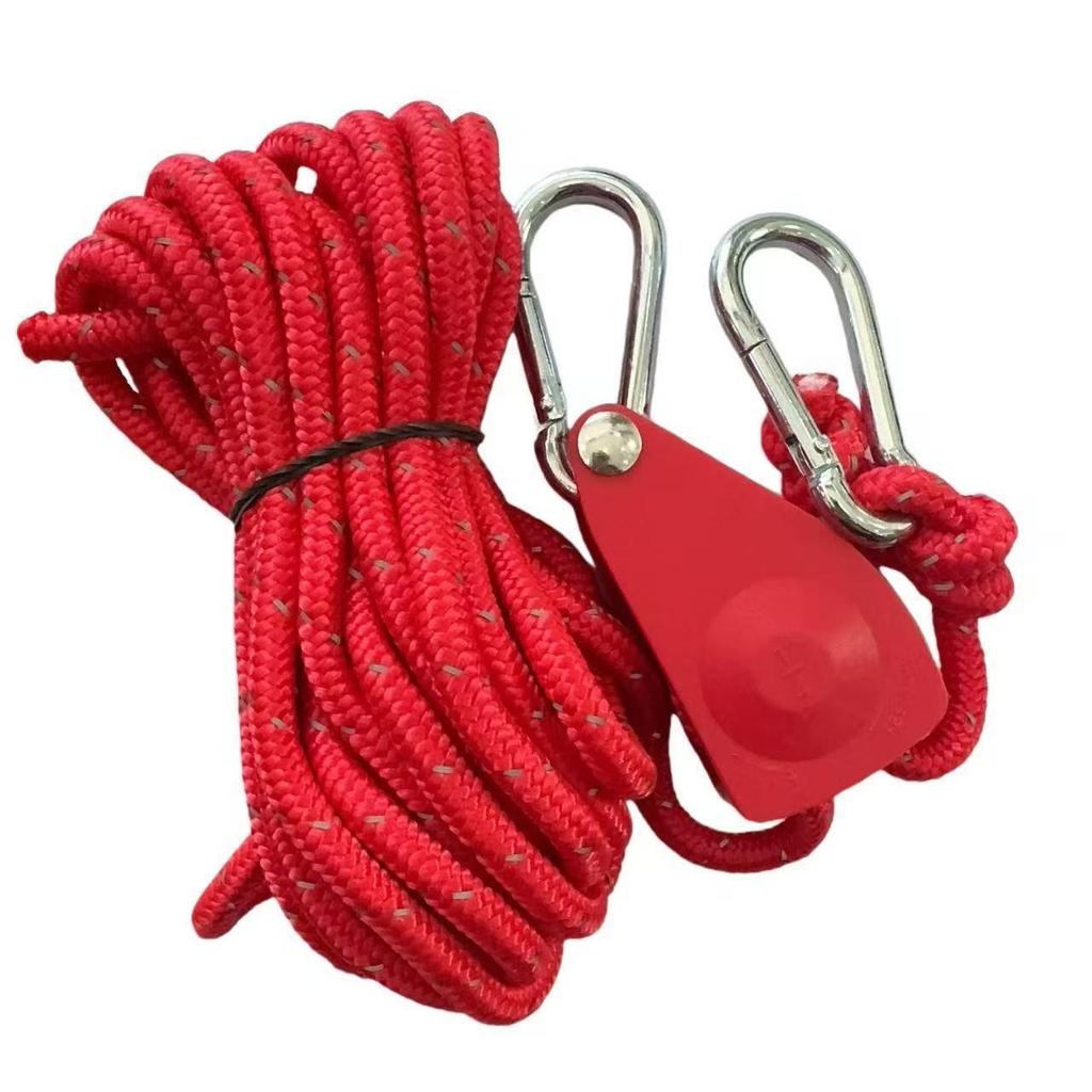 Reflective Outdoor Tarp Rope Pulley Tensioner for Camping Tent