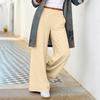 Women's Fashionable Loose Elastic Waist Wide-leg Trousers