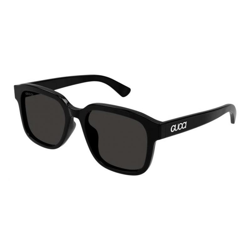 Gucci Logo Design Recycled Acetate Rectangular Sunglasses Men's Black