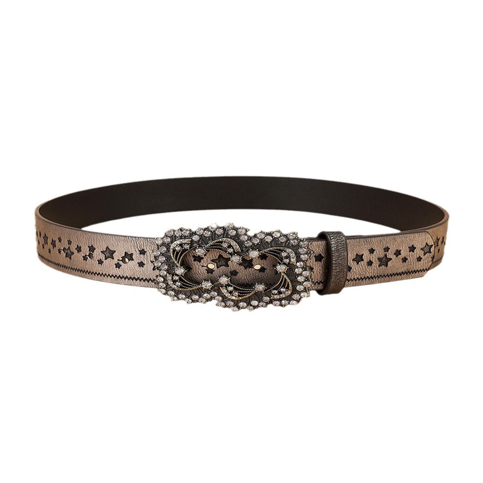 Unique Rhinestones Waist Belt Youthful Star Embossed Adjustable Waistband for Festivals and Parties 1