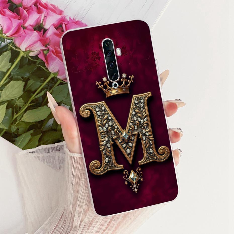 New Crown Letter Case For OPPO Reno2 F / Reno2 Z / Reno2 Soft Silicone TPU Cover For Oppo Reno 2 2F 2Z Phone Cases