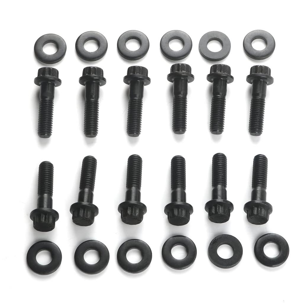Chromoly Header Bolt Kits for Chevrolet Gen III/LS Series with 4.8, 5.3,5.7 6.0, 6.2,7.0 litres, 3/8" Wide Replace # 134-1202 12PCS