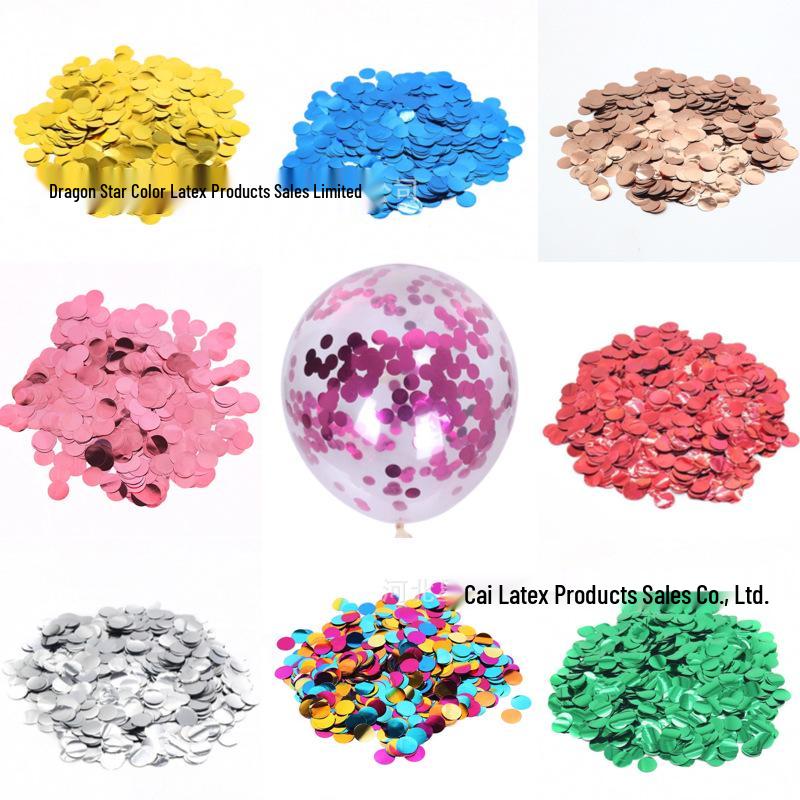 Colorful Transparent Confetti Balloon Filler - 1.5cm Round, 500g for Wedding Decor