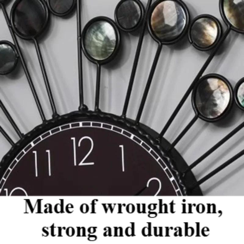 Luxury Shell Wall Clock Nordic Fashion Creative Wall Clocks Household Modern Simple Silent Clock Living Room Decorations