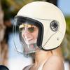 Motorcycle Helmets Half Face Moped Helmet Breathable Protective Gear With Visor For Scooter Riding Sportbike Commuting Outdoor