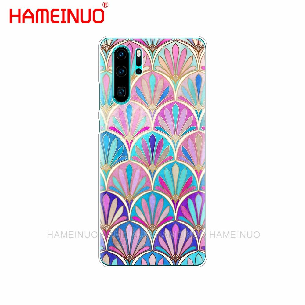 

Силиконовый чехол для телефона huawei P30 PRO LITE P SMART 2019 plus p smart Z p20 lite 2019 Rainbow Pastel Watercolor Moroccan P smart Z