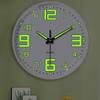 12 Inch Luminous Wall Clock Silent Non Ticking Round Plastic Modern Digital Clock for Living Room Home Office