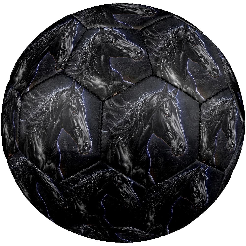 1pc Mystical Horse Art Theme Soccer Ball Football, Size 5, Lightweight PVC, Outdoor Training Soccer Ball,Sports Gift t61440