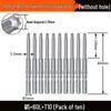 Nigao S2 Torx 801 Electric Screwdriver Bit, Solid Star-Shaped, 5mm Round Shank.