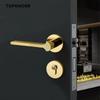Bedroom Split Door Lock Room Wooden Door Mute Golden Door Handle Indoor Household European Bathroom Universal Door Lock