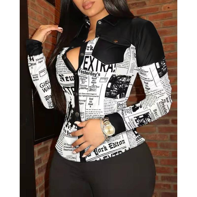 Women's Fashion Casual  Long Sleeve Blouses & Shirts