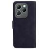 For Infinix Hot 40/40 Pro Shockproof Case Solid Color Leather Wallet Flip Phone Cover
