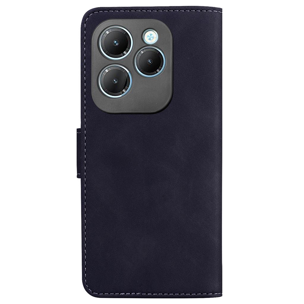 For Infinix Hot 40/40 Pro Shockproof Case Solid Color Leather Wallet Flip Phone Cover