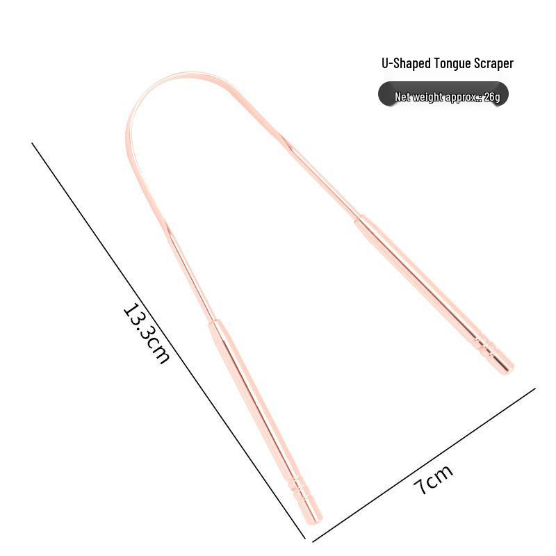 Stainless Steel Titanium Tongue Scraper - Oral Hygiene Tool for Tongue Cleaning