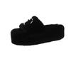 Wear Versatile Warm Winter Slippers Women Outer Velvet Cotton Winter Slippers Thick Bottom Word with Velvet Slippers Women