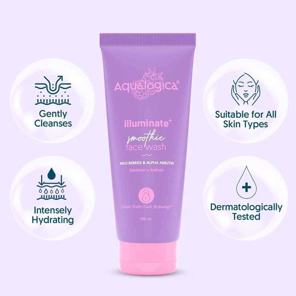 Aqualogica Radiance Smoothie Face Wash For Hydrates Skin 100ml