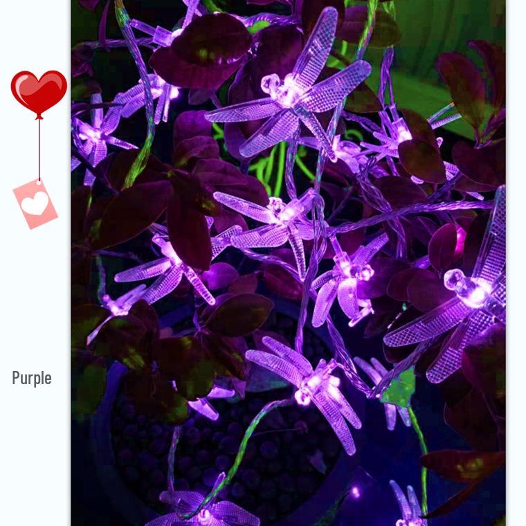 LED Dragonfly String Lights for Festive and Tree Decorations