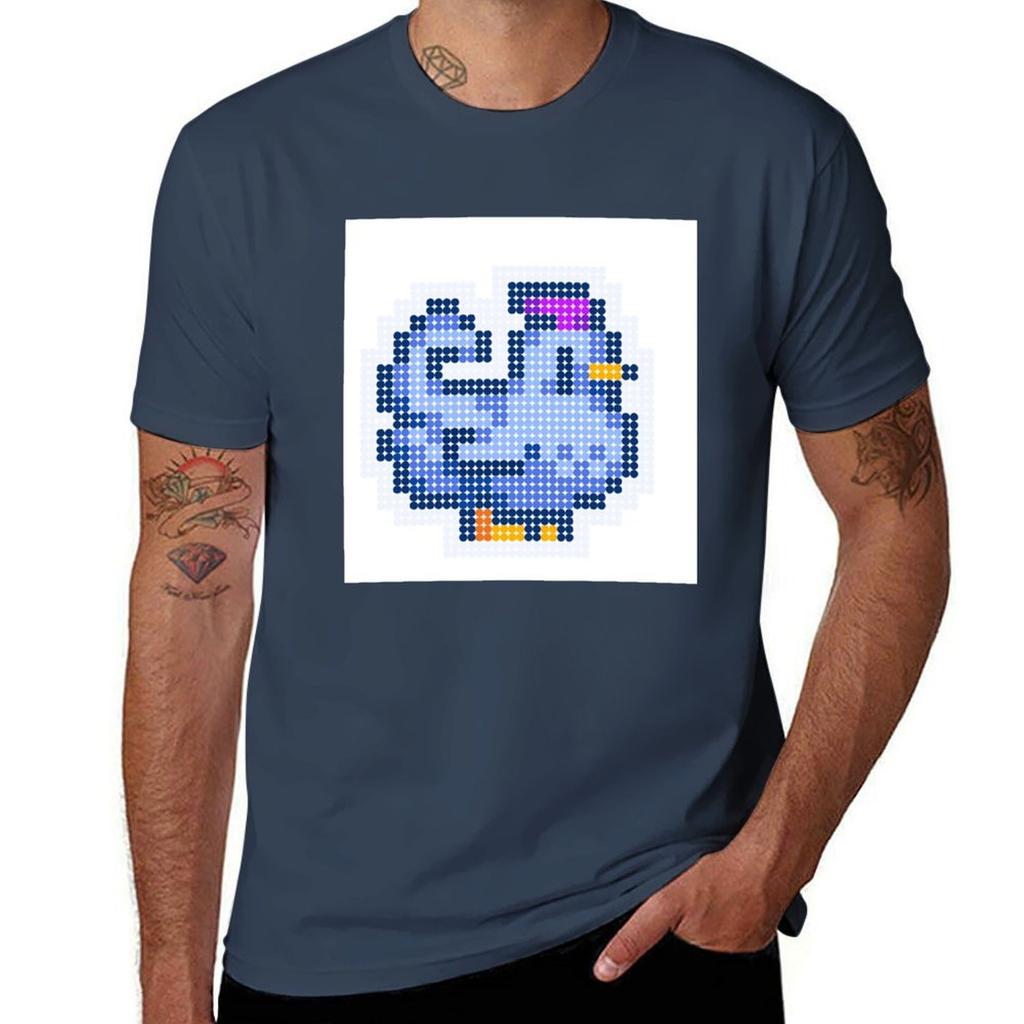 Stardew Valley Blue Chicken Tshirt Casual Everyday Short Sleeve Tshirt
