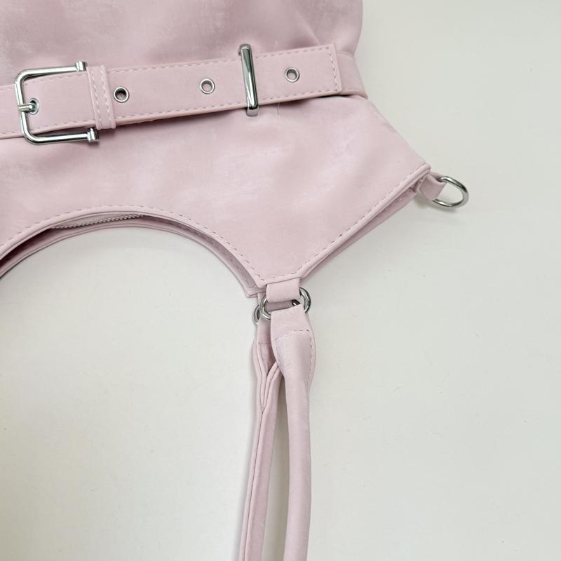 Solid Color Shoulder Bag with Buckle Strap Design Stylish Crossbody Bag for Daily Fashion Use
