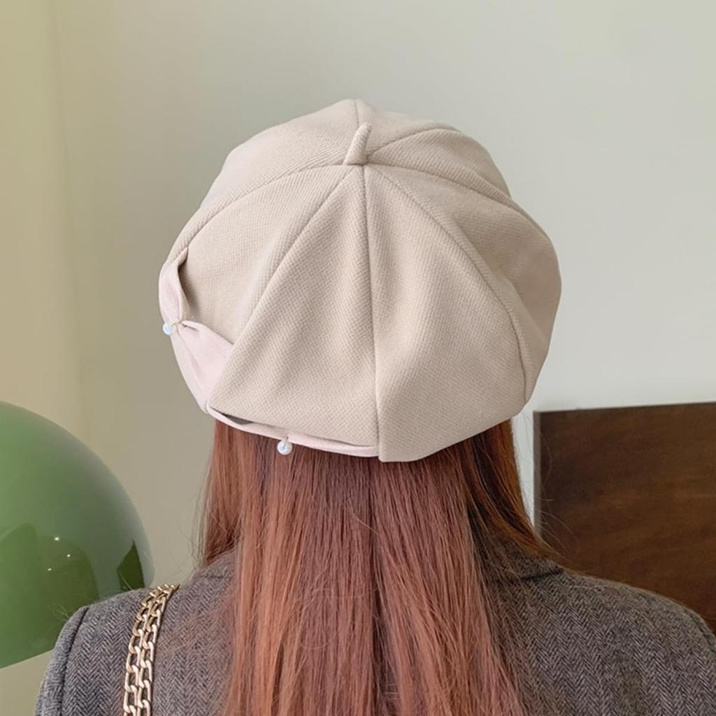 Hunting UV Slimming Stylish [Qzkouma] Casquette, Autumn/Winter Hat, Women's Cap, Warm, Windproof, Protection, Effect, ZUHB-810 (Black)